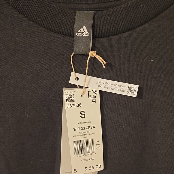 adidas Black Crew Neck Sweater - Picture 2 of 4